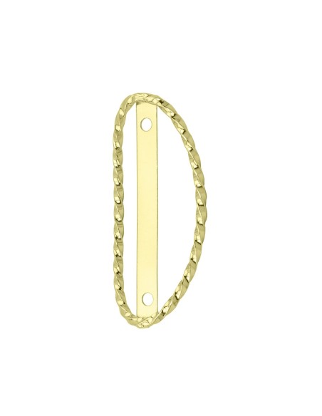 Lowrider Square Twisted Name Plate Trim Gold.